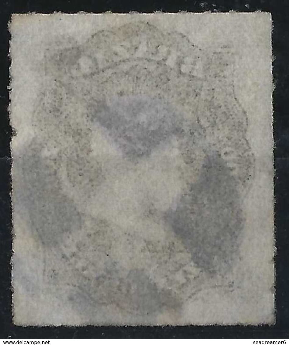 Brésil Don Pedro N°35, 200 Reis Oblitéré Bouchon à 4 Quarts Superbe - Used Stamps