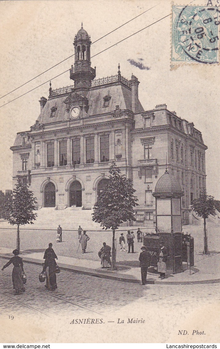 Postcard Asnieres La Mairie Animated Scene PU 1905 My Ref  B12506 - Asnieres Sur Seine