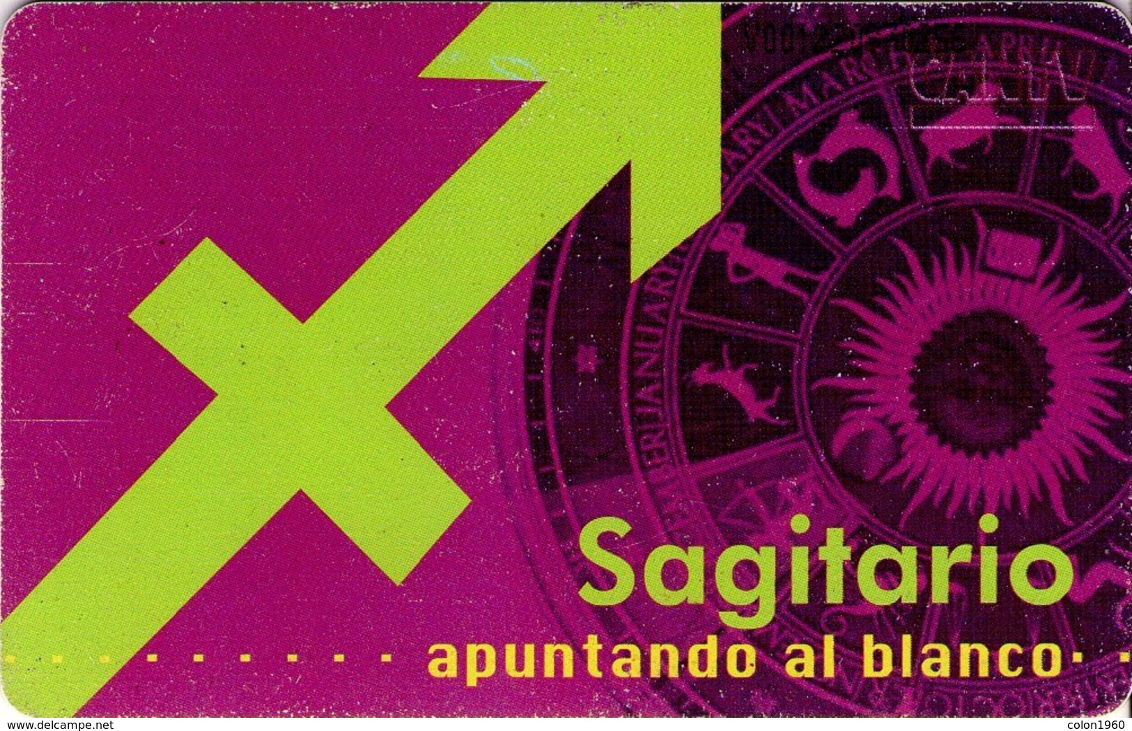 TARJETA TELEFONICA DE VENEZUELA. SIGNOS DEL ZODIACO, SAGITARIO 9/12, 11/98, CAN2-0404. (455) - Zodiaco