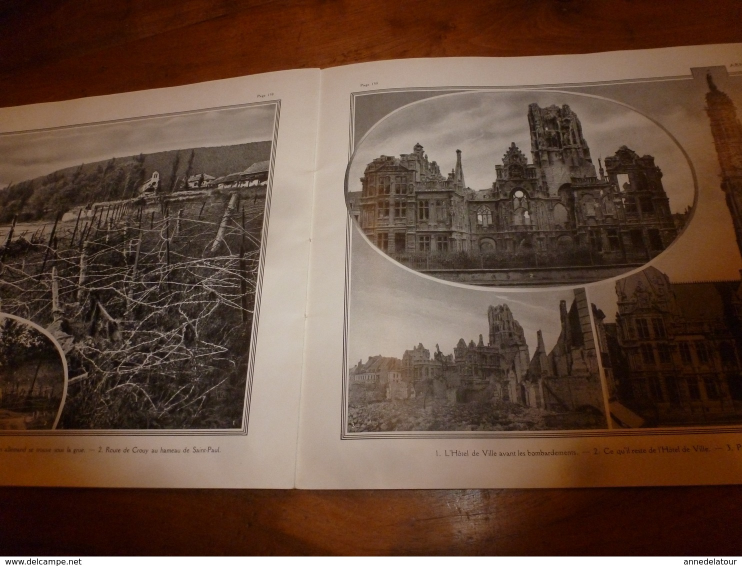 1914-1918 LA GUERRE:Reims,Soissons,Arras --->La dure vie dans les caves des villes bombardées;Vauxrot;St-Vaast; etc