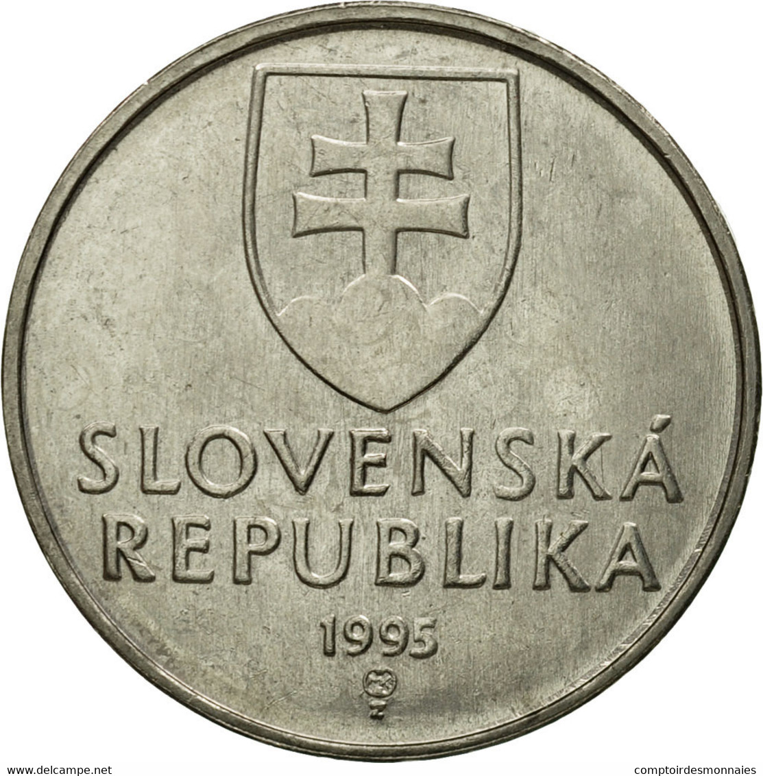 Monnaie, Slovaquie, 2 Koruna, 1995, TTB, Nickel Plated Steel, KM:13 - Eslovaquia