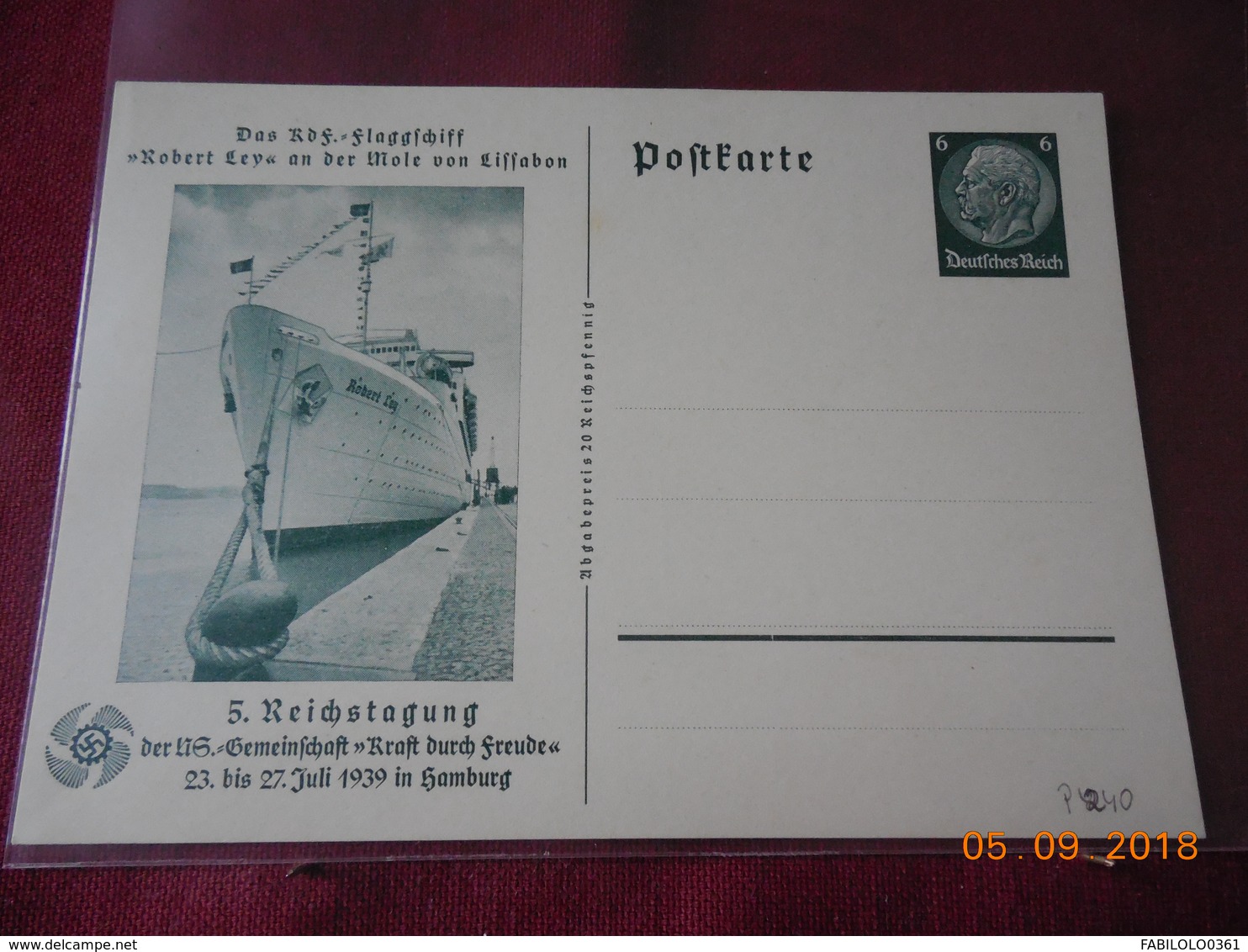 Carte Entier Postal  D Allemagne 1939 - Briefe U. Dokumente