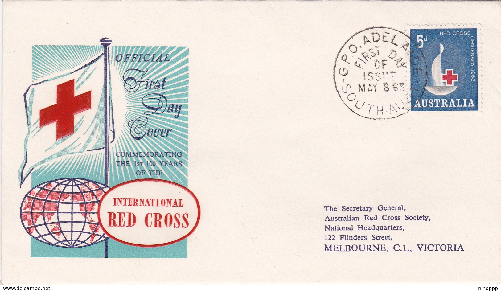 Australia 1963 Centenary Of Red Cross, Parade FDC - FDC