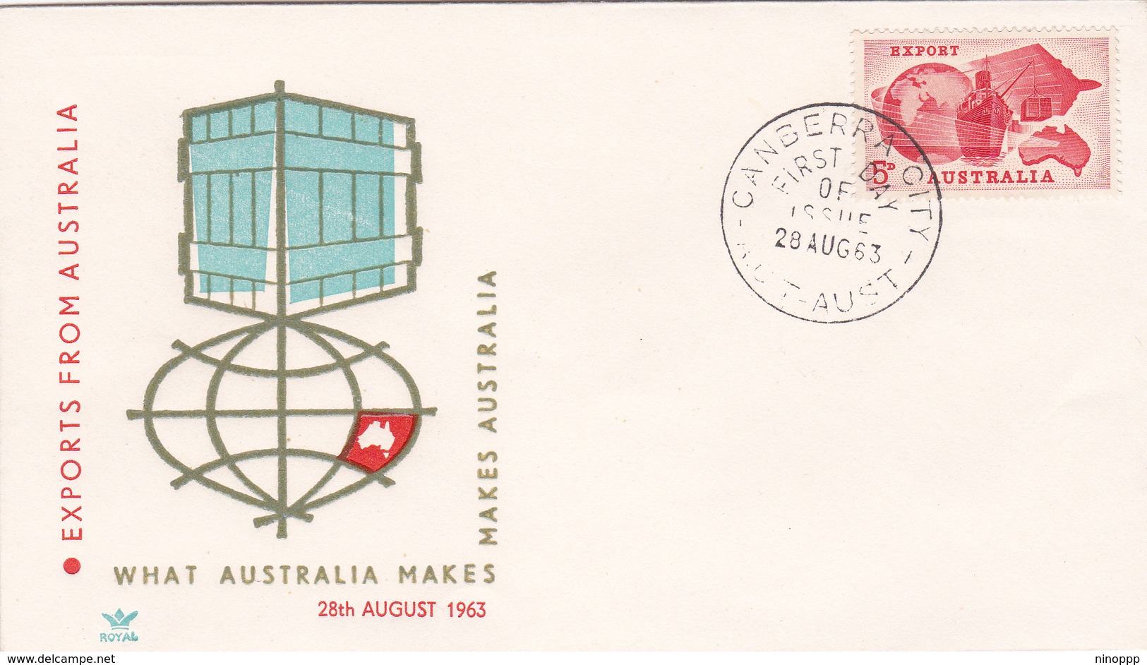 Australia 1963 Export, Royal FDC Type 1 - FDC