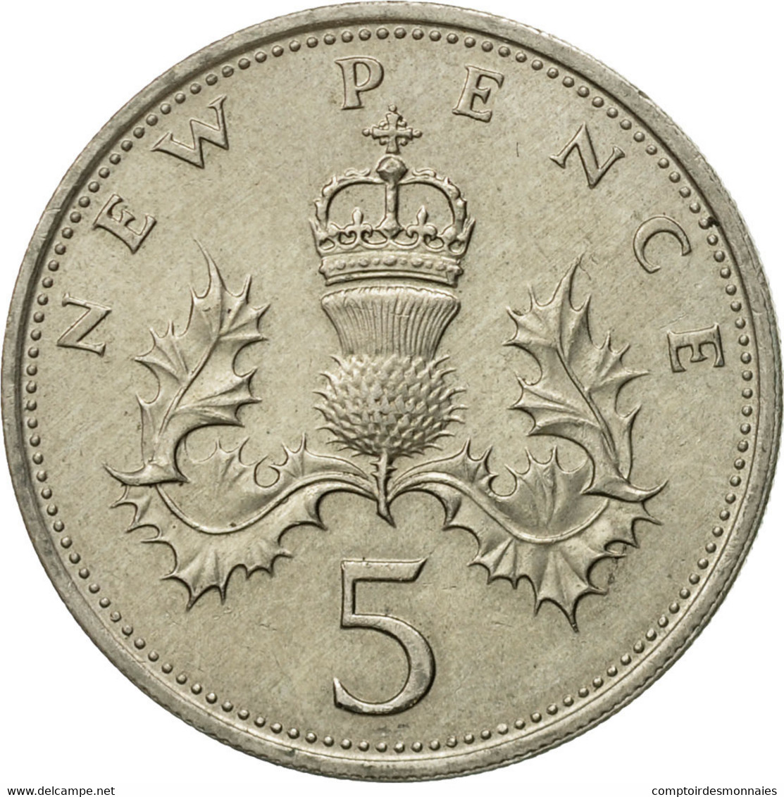 Monnaie, Grande-Bretagne, Elizabeth II, 5 New Pence, 1968, TTB+, Copper-nickel - 5 Pence & 5 New Pence