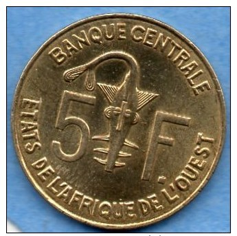 T10/ WEST AFRICA / AFRIQUE OUEST 5 FRANCS 1975 - Autres – Afrique