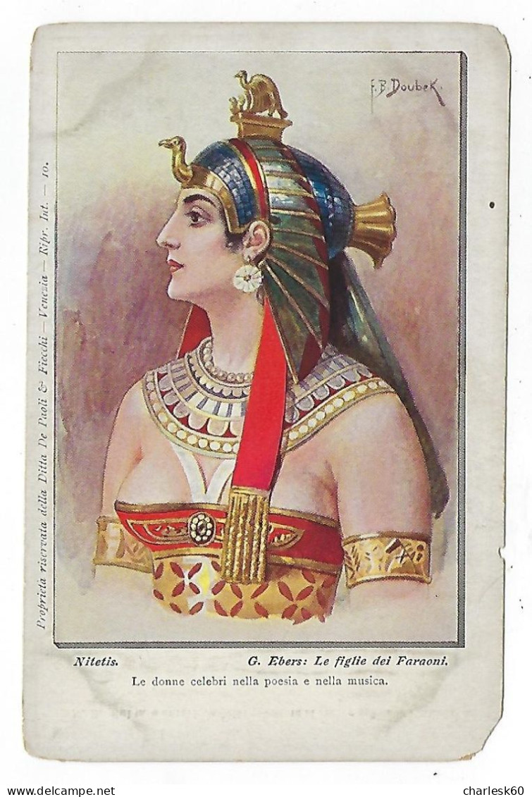 CPA - Nitetis - Ebers - Le Figlie Dei Faraoni - Illustrateur - Doubek - Fille De Pharaon - Doubek, F.