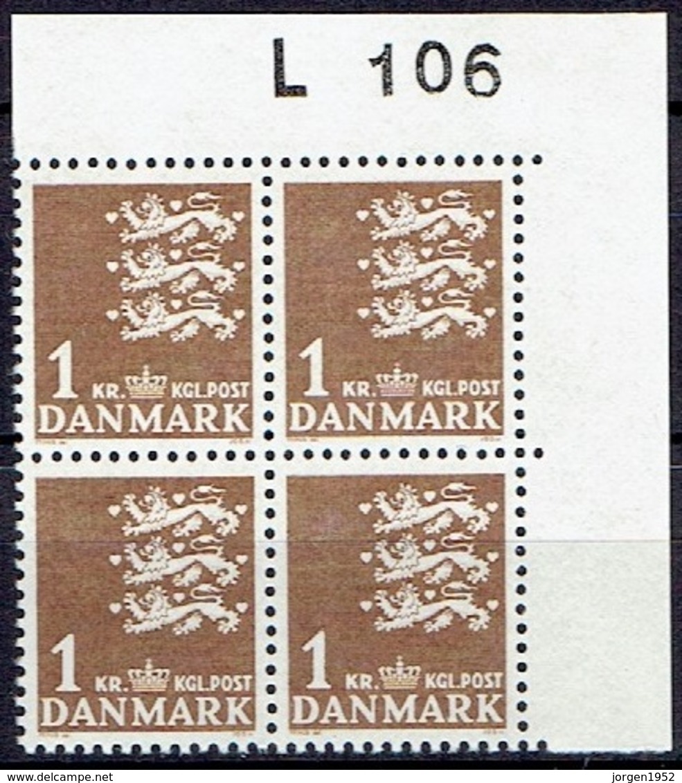 DENMARK  #  FROM 1967 STAMPWORLD 293F**  L106 - Pacchi Postali