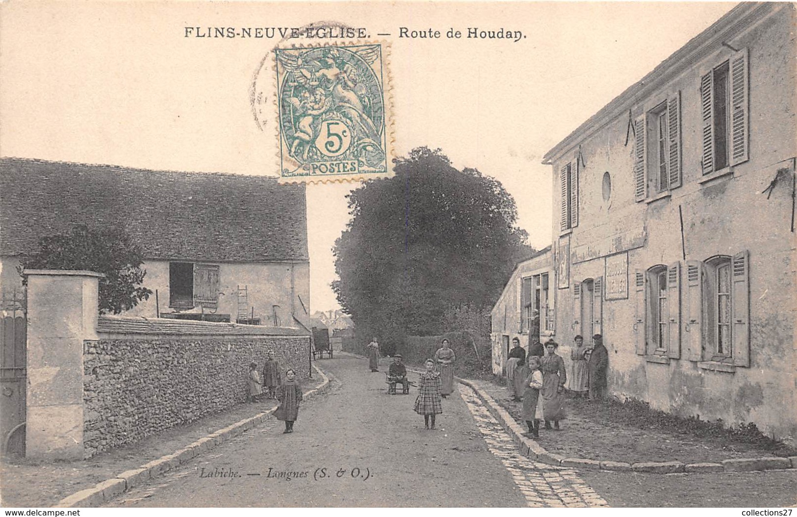 78-FLINS-NEUVE-EGLISE- ROUTE DE HOUDAN - Flins Sur Seine