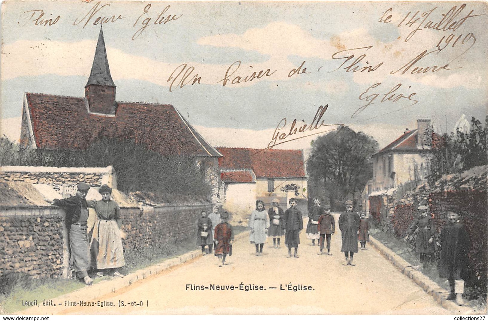 78-FLINS-NEUVE-EGLISE- L'EGLISE - Flins Sur Seine