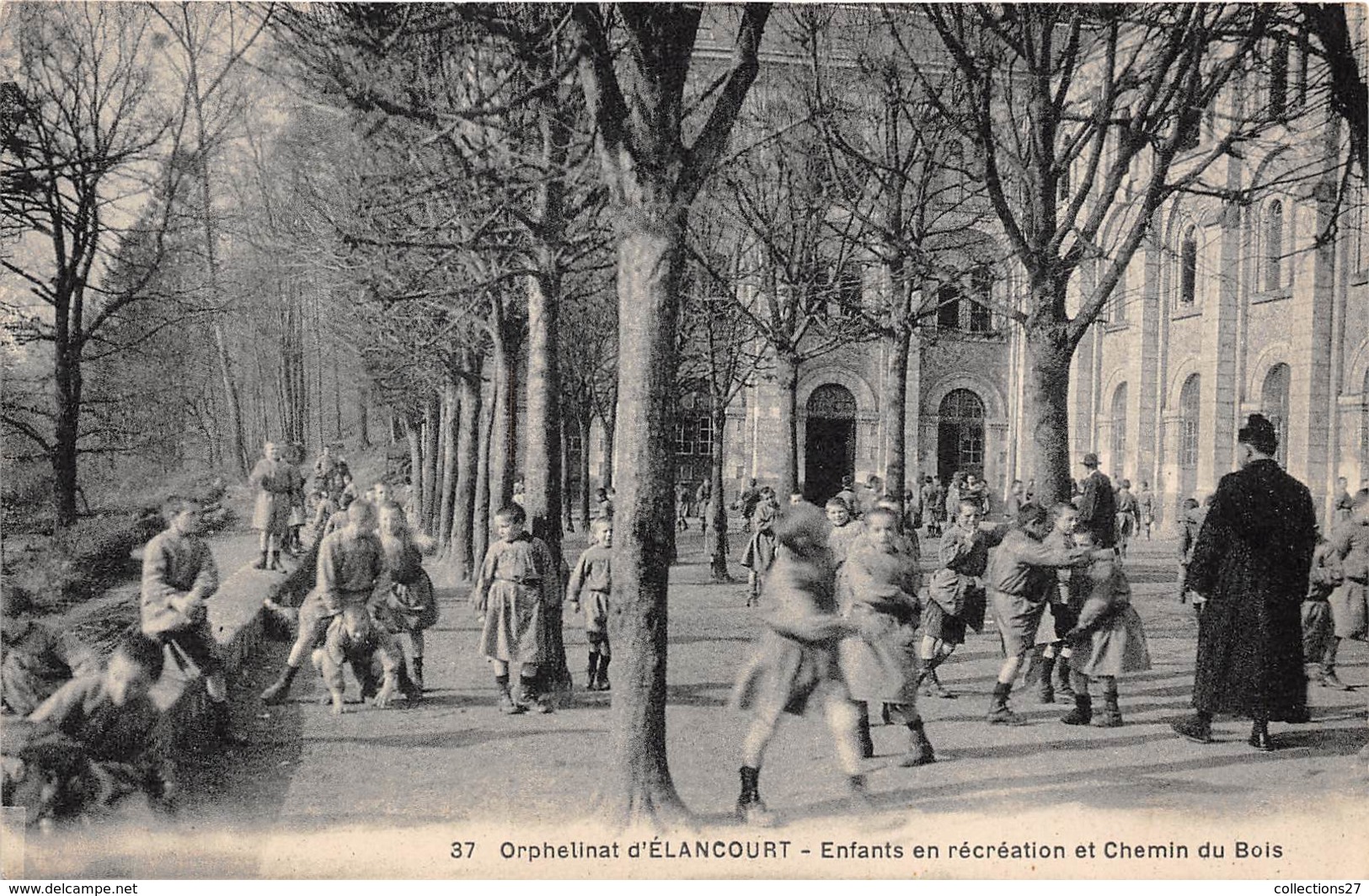 78-ELANCOURT- ORPHELINAT D'ELANCOURT, ENFANTS EN RECREATION ET CHEMIN DU BOIS - Elancourt