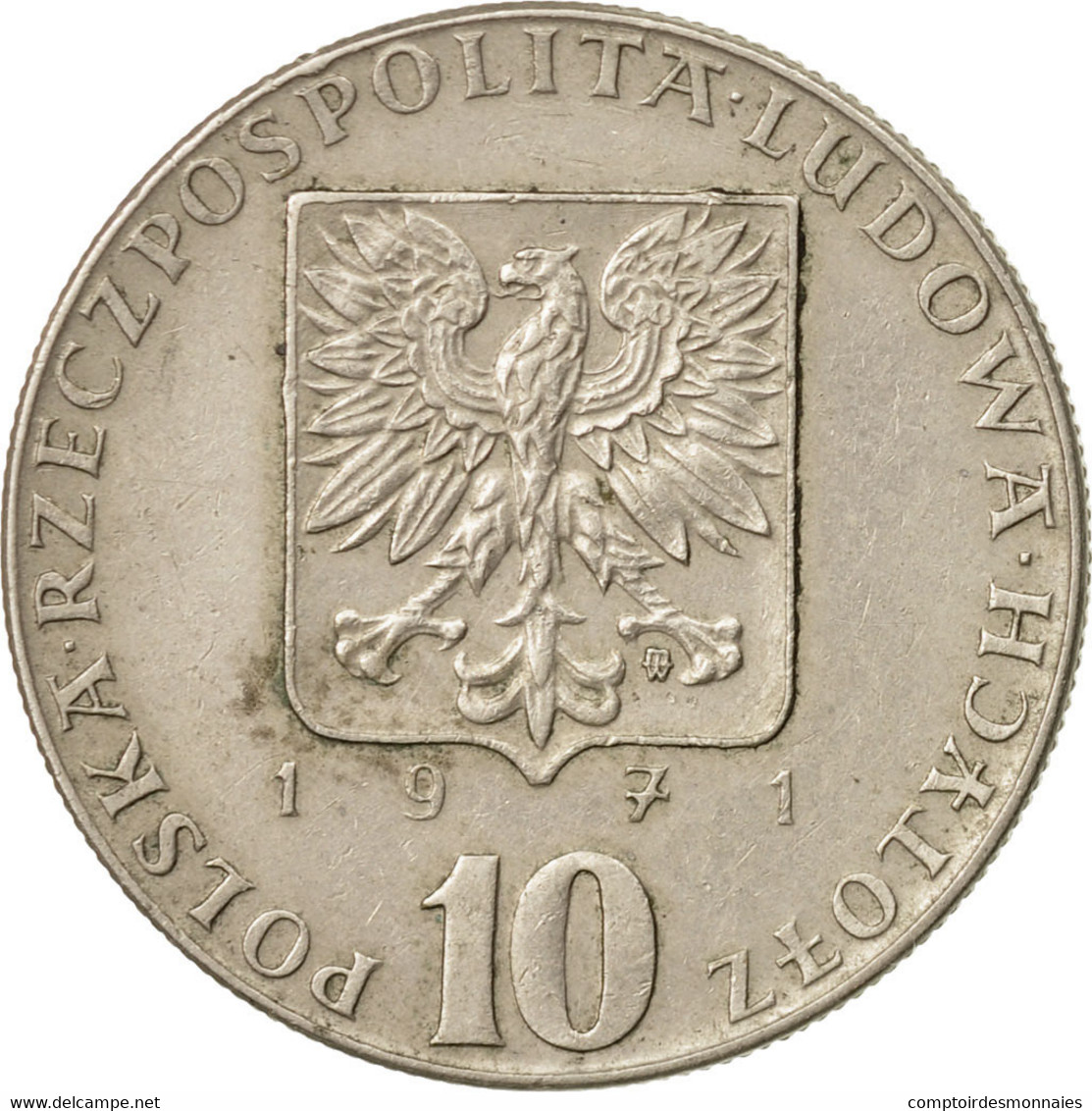 Monnaie, Pologne, 10 Zlotych, 1971, Warsaw, TTB, Copper-nickel, KM:63 - Pologne