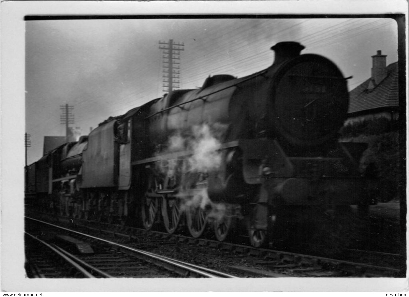 Railway Photo LMS Black 5 5181 Stanier 4-6-0 Loco Mid-Day Scot - Trains