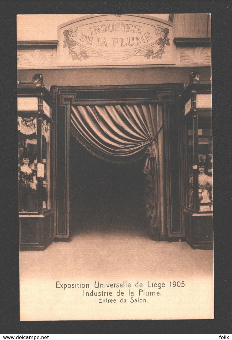 Liège - Exposition Universelle De Liège 1905 - Industrie De La Plume - Entrée Du Salon - Luik