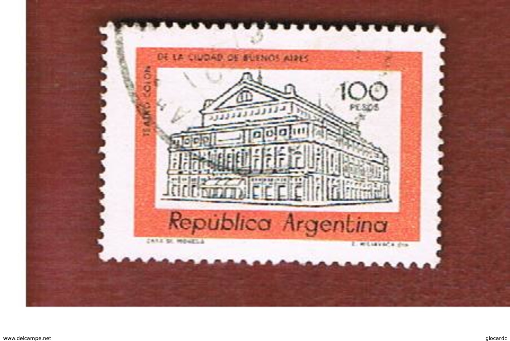 ARGENTINA - SG 1543  - 1977  BUILDINGS:   COLUMBUS THEATRE DE BUENOS AIRES   -   USED ° - Usati