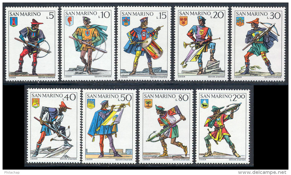 Saint-Marin 1973 Yvert 852 / 860 ** TB - Unused Stamps