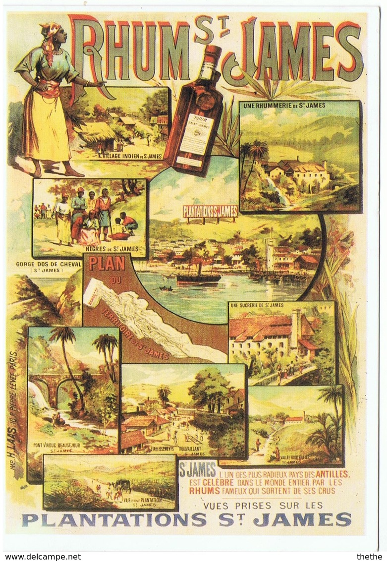 RHUM ST JAMES - Reproduction Gravure Des Anciennes Plantations Saint James - Other & Unclassified