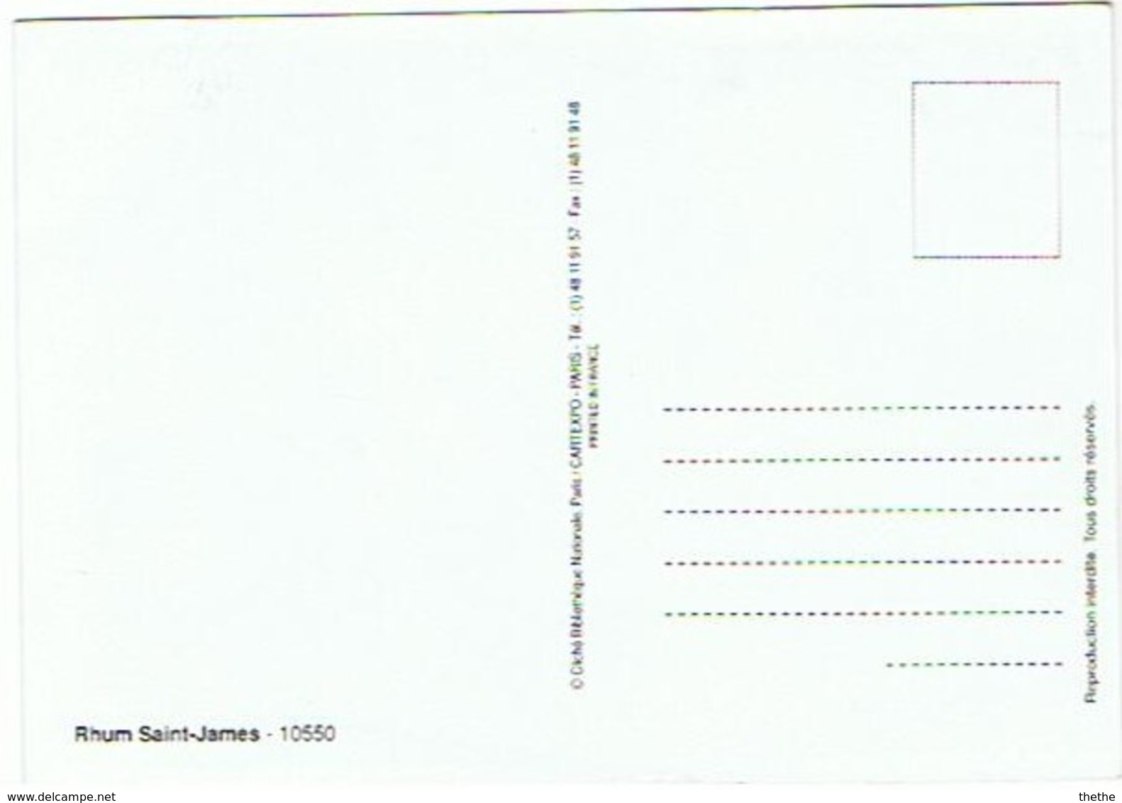 RHUM ST JAMES - Reproduction Gravure Des Anciennes Plantations Saint James - Other & Unclassified