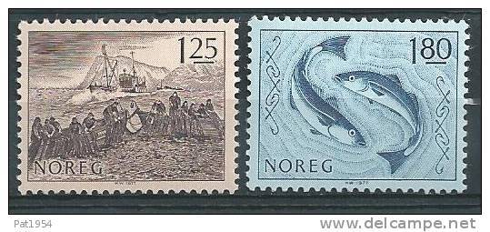 Norvège 1977  N°707/708 Neufs** Poissons Et Pêche - Neufs