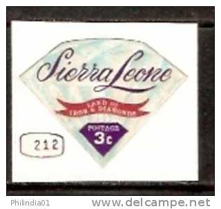 Sierra Leone 3c Odd Shaped Diamond Miniral Jewellery Die Cut Self Adhesive MNH  Stamp # 2376 - Minerals