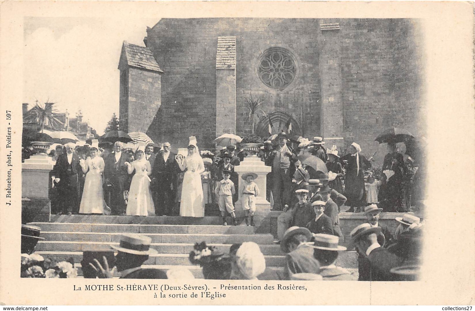 79-LA-MOTHE-SAINT-HERAYE- PRESENTATION DES ROSIERES, A LA SORTIE DE L'EGLISE - La Mothe Saint Heray