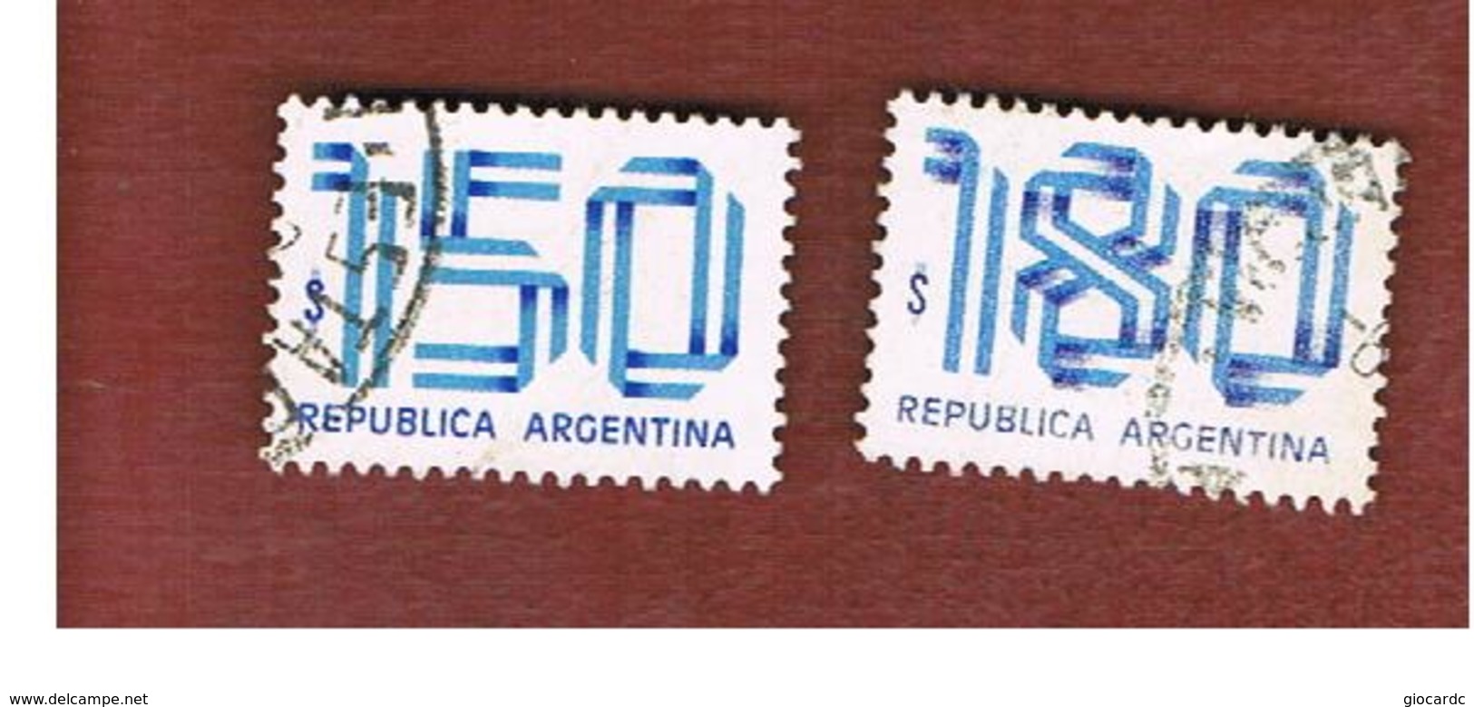 ARGENTINA - SG 1601.1602  - 1978   NUMERAL    -   USED ° - Oblitérés