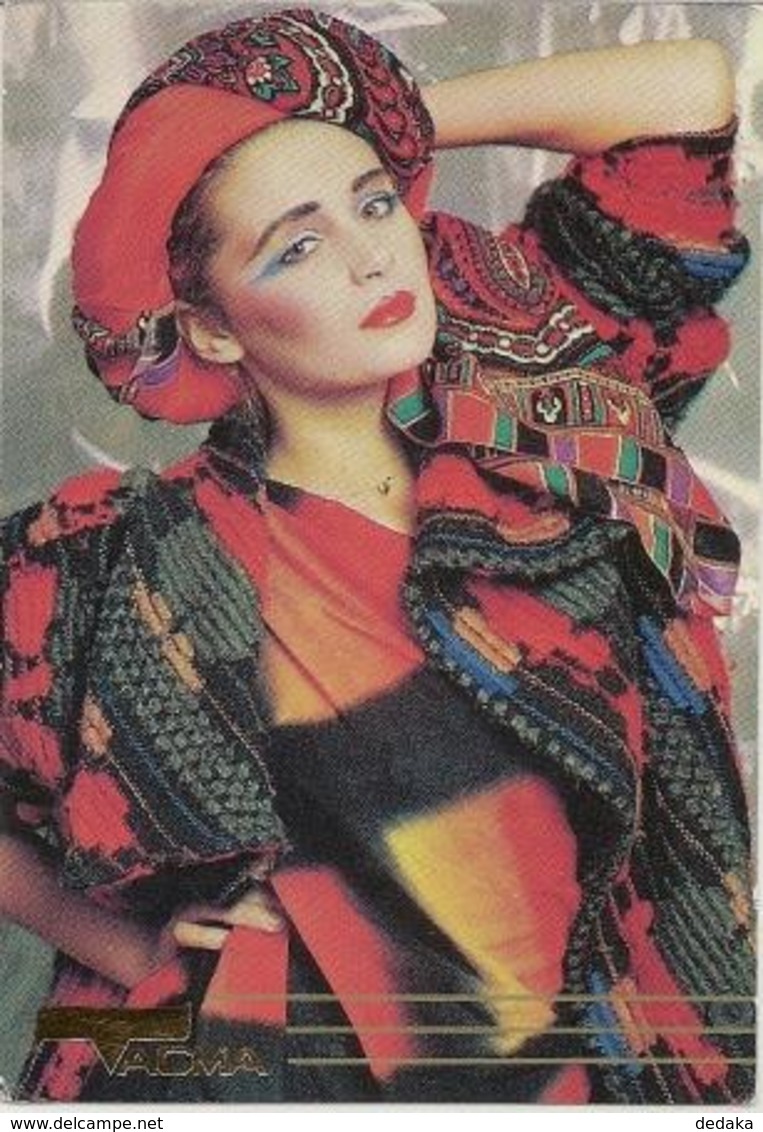 Pocket Calendar Russia - USSR - 1989 - Girl - Fashion - Vintage - Beautiful - Advertising - Petit Format : 1981-90