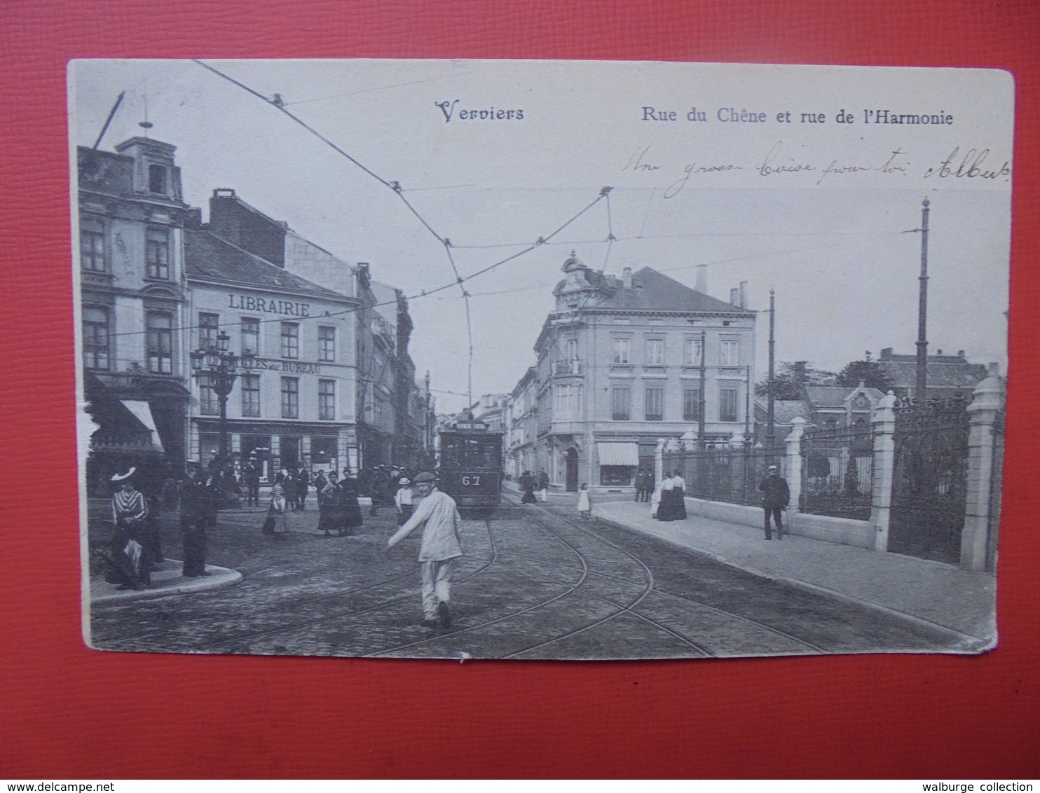 Verviers :Rue Du Chêne Et De L'Harmonie-TRAM-ANIMATION  (V72) 1 Coin Léger Pli - Verviers