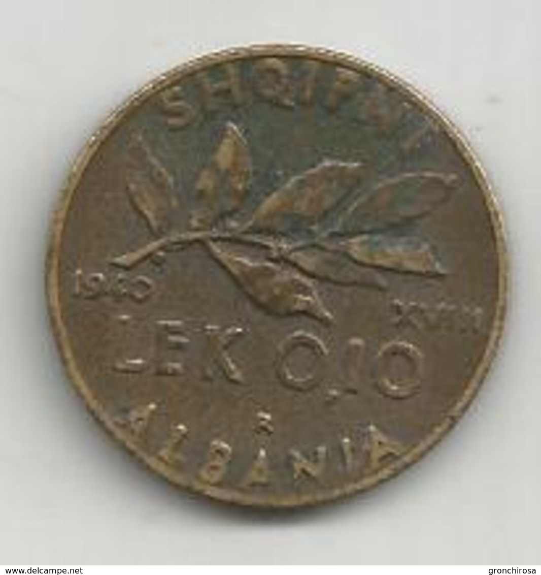 Albania Italiana, 1940, 0,10 Lek, Vittorio Emanuele. - Albanie