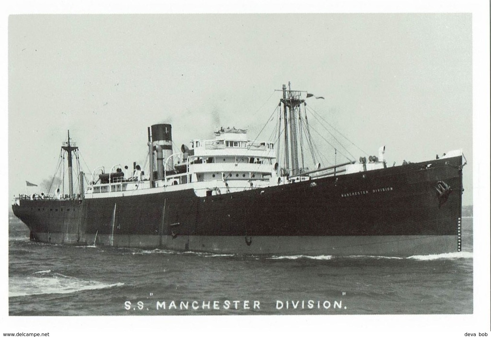 Shipping Postcard SS Manchester Division Ship Canal C1946 Cargo Merchant Liners - Cargos