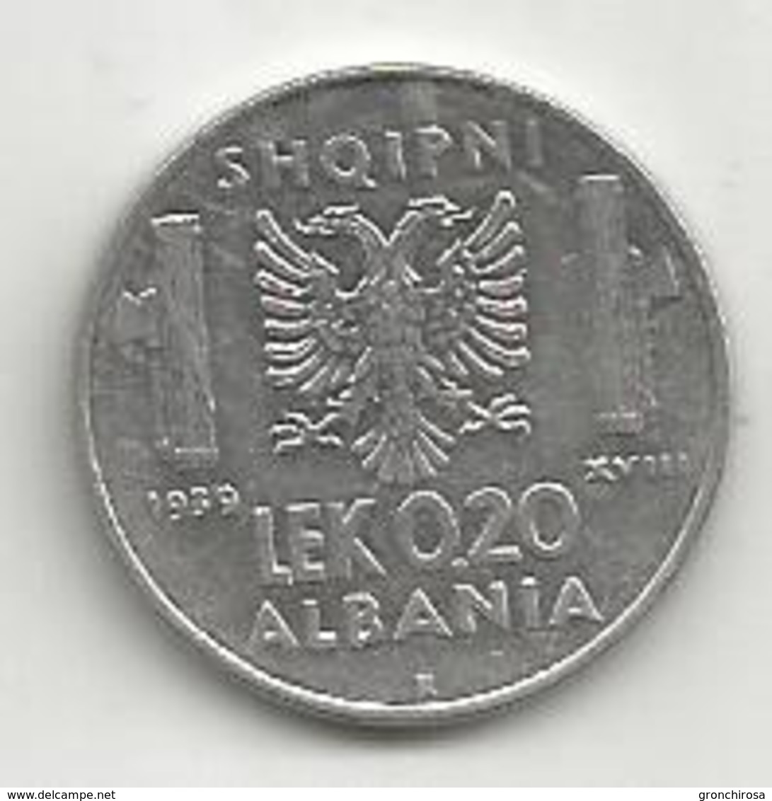 Albania Italiana, 1939a, 0,20 Lek, Vittorio Emanuele. ANTIMAGNETICA. - Albanie