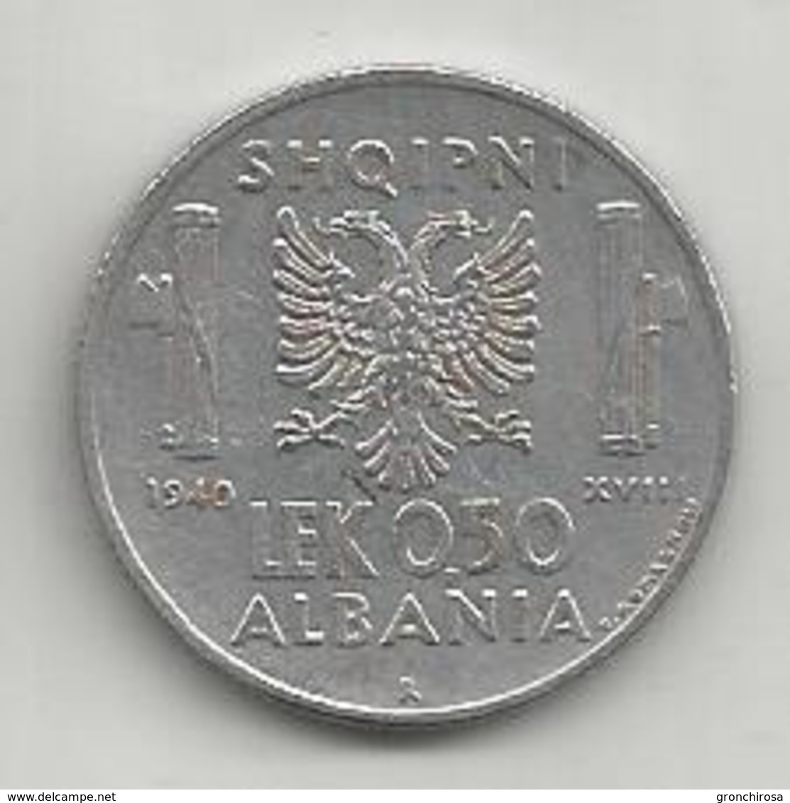 Albania Italiana, 1940, 0,50 Lek, Vittorio Emanuele. - Albania