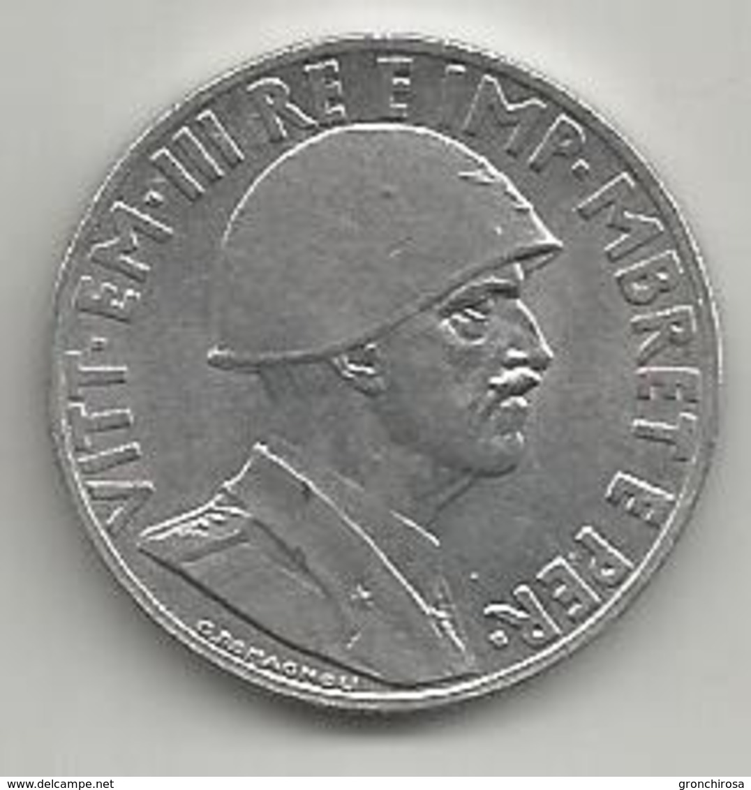 Albania Italiana, 1939, 1 Lek, Vittorio Emanuele. - Albania