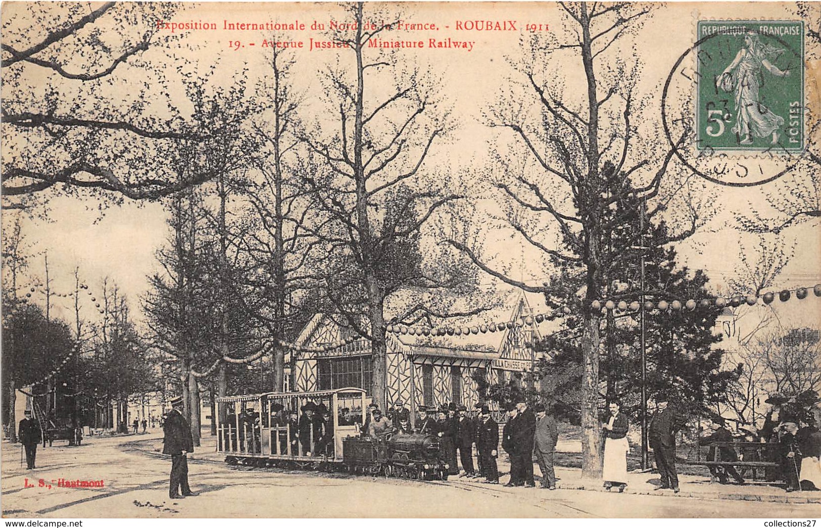 59-ROUBAIX- AVENUE JUSSIEU- MINIATURE RAILWAY- EXPOSITION INTERNATIONALE 1911 - Roubaix