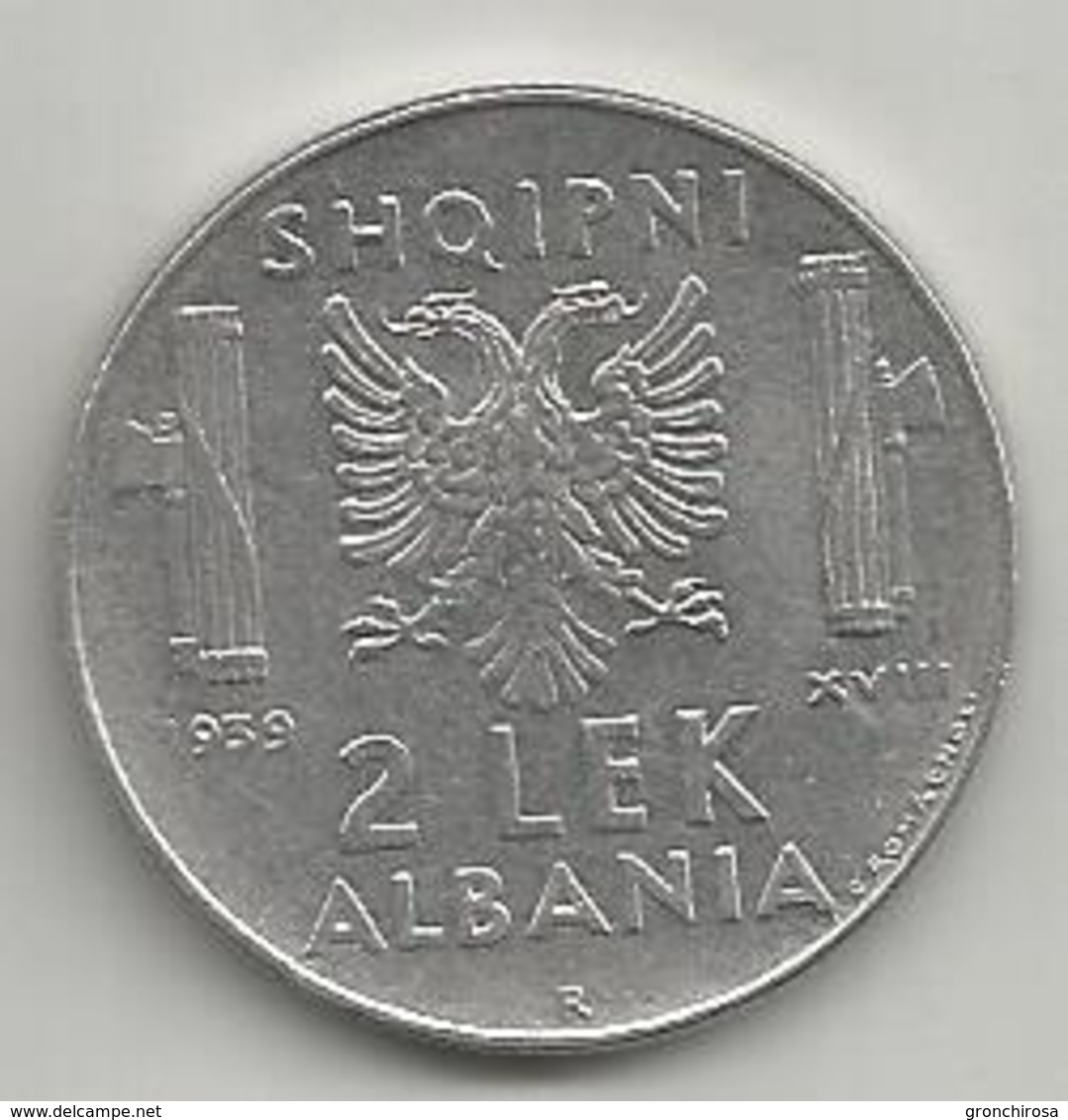 Albania Italiana, 1939a, 2 Lek, Vittorio Emanuele. ANTIMAGNETICA. - Albanien
