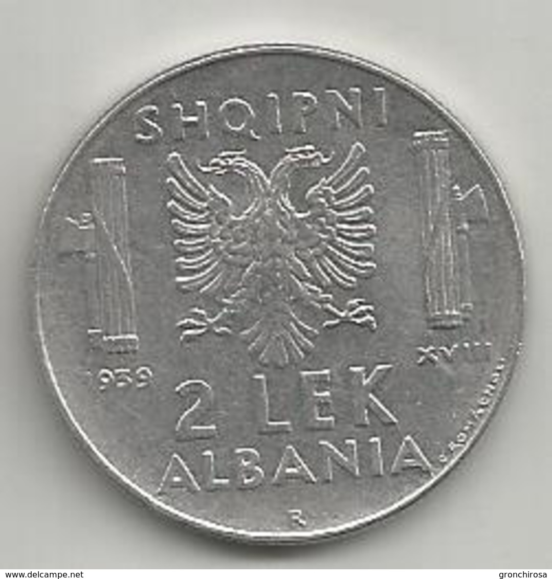 Albania Italiana, 1939a, 2 Lek, Vittorio Emanuele. ANTIMAGNETICA. - Albania