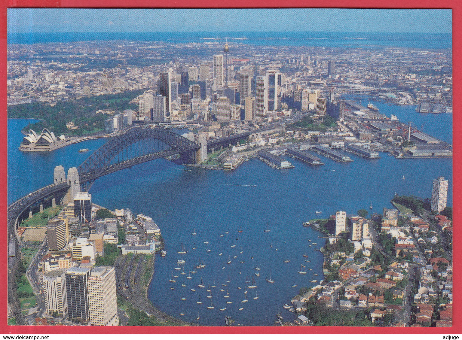 CPM-Australie- SYDNEY -Vue Aérienne Sur Le Plus Beau Port Du Monde **  2 SCANS * - Sydney