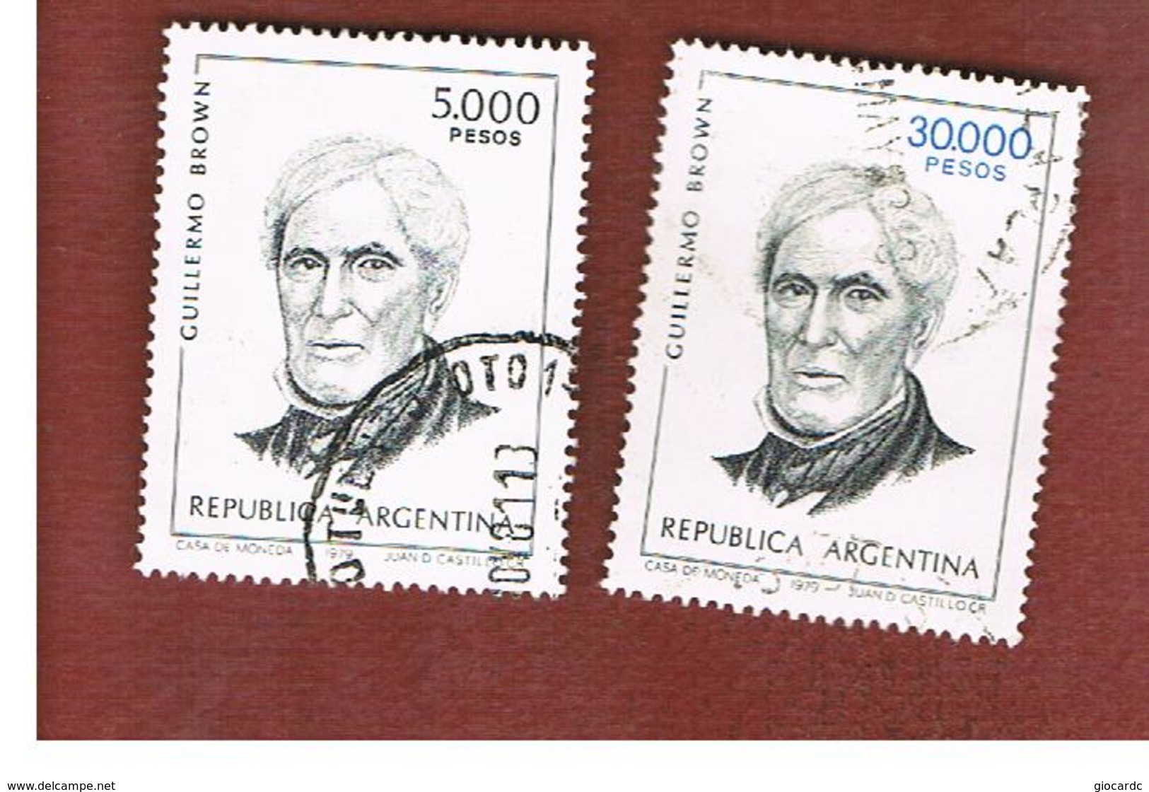 ARGENTINA - SG 1667.1668  - 1980 GUGLIELMO BROWN (COMPLET SET OF 2)    -   USED ° - Used Stamps