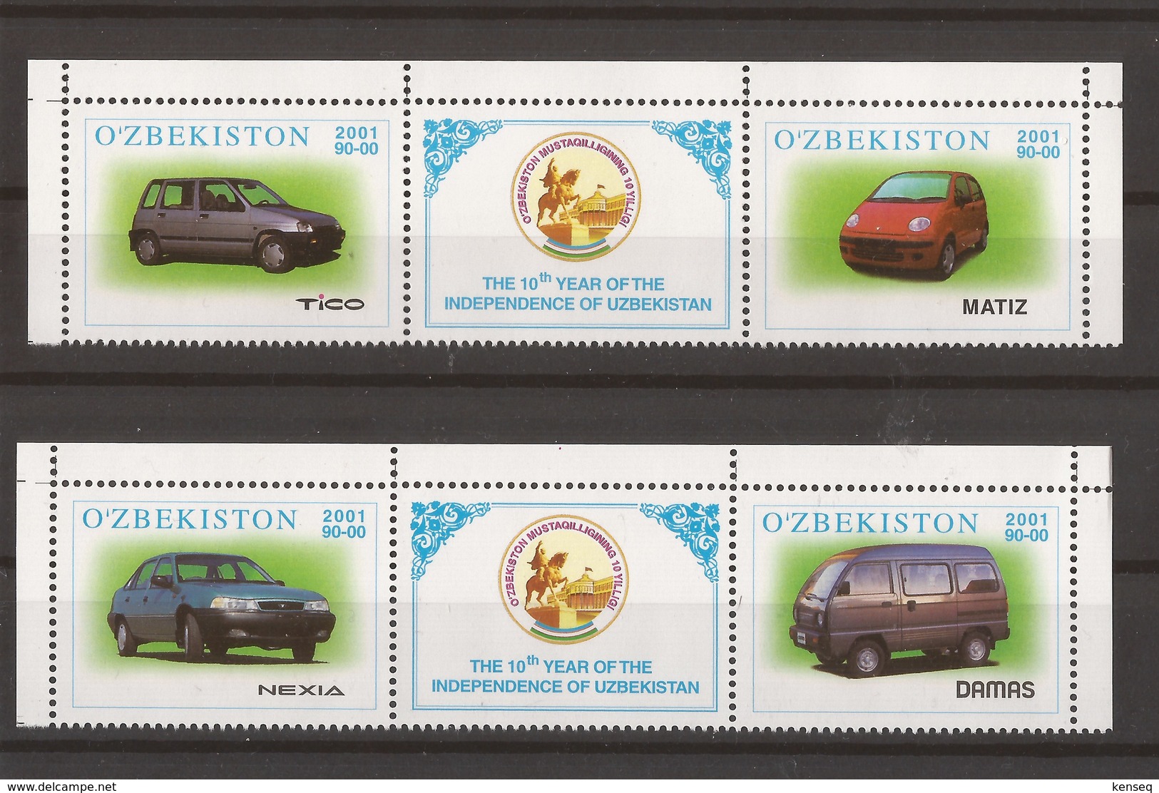 Uzbekistan 2001 - MNH - Cars / Transport - Uzbekistan