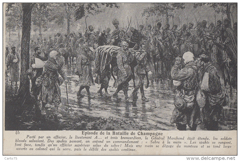 Militaria - Guerre 14-18 - Général Marchand - Régiment De Spahis - Cachet Hôpital Militaire N° 43 - War 1914-18
