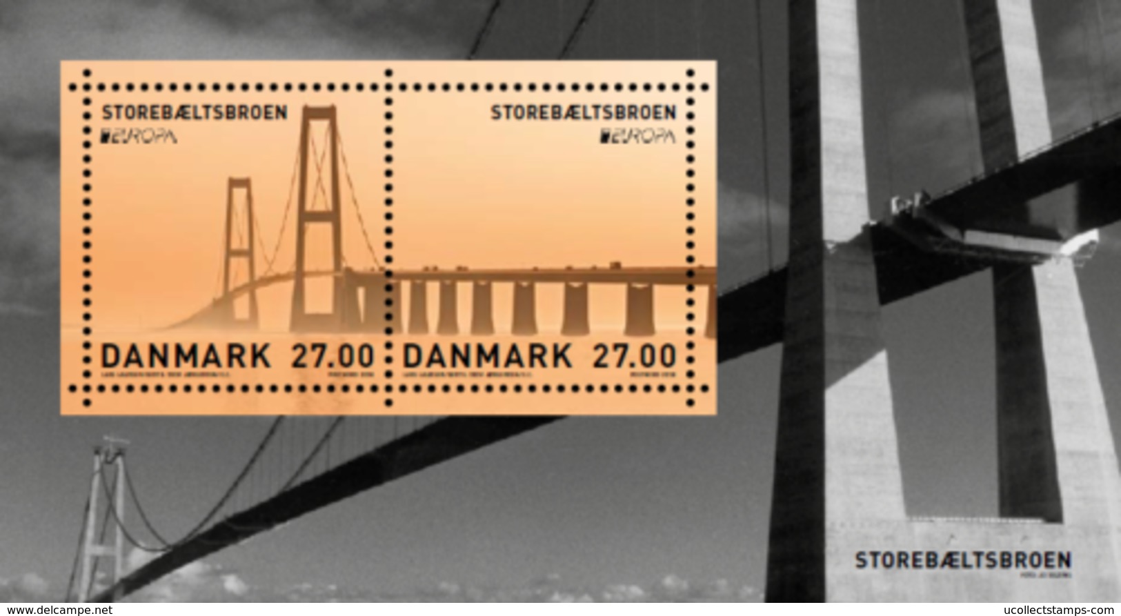 Denmark 2018  Europa Bruggen  Bridges  Br    Blok M/s    Postfris/mnh/neuf - Isole Faroer