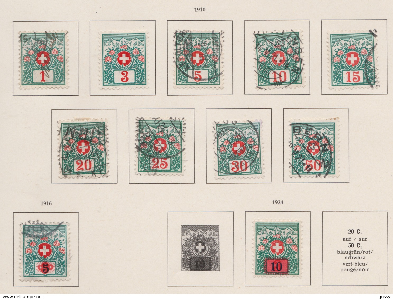 SUISSE 'Timbres-taxe 1910-1924:  Petit Lot De Neufs* Et Oblitérés,    TTB - Portomarken