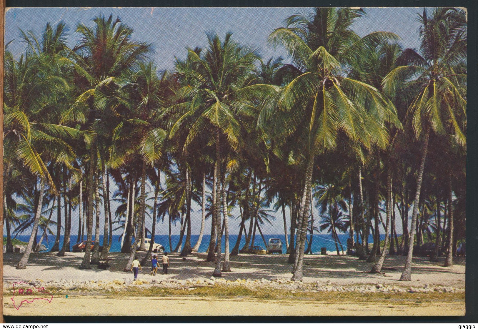 °°° 12192 - REPUBBLICA DOMINICANA - COCOTEROS EN PLAYA CARIBE - 1986 With Stamps °°° - Repubblica Dominicana