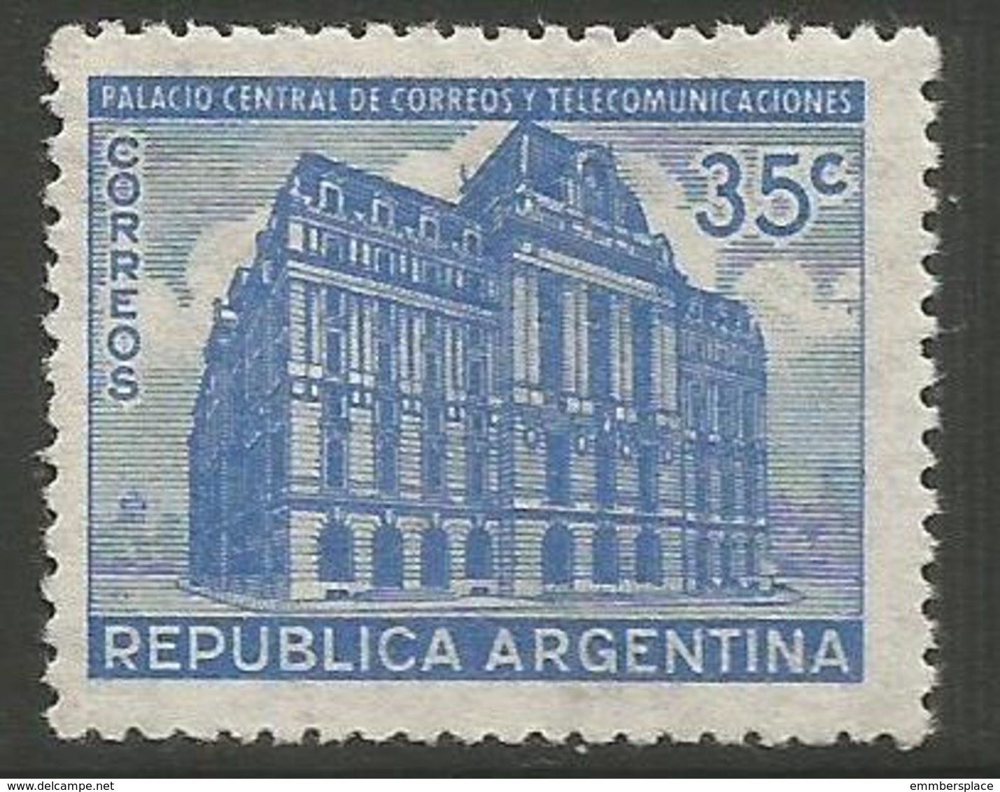 Argentina - 1945 Post Office 35c MNH **     Sc 542 - Unused Stamps