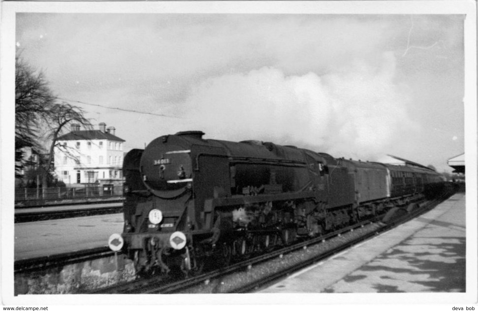 Railway Photo SR WC 34013 Okehampton Basingstoke 1967 Southern West Country Loco - Trains