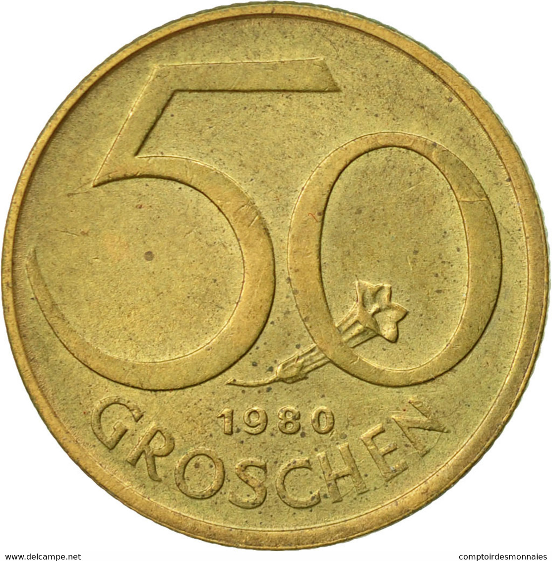 Monnaie, Autriche, 50 Groschen, 1980, TTB, Aluminum-Bronze, KM:2885 - Austria