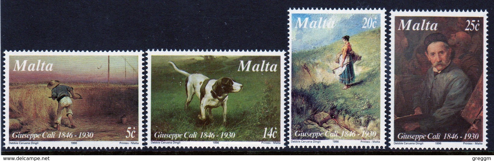 Malta 1996 Set Of Stamps To Celebrate 150th Birth Anniversary Of Guiseppe Cali (Painter). - Malta