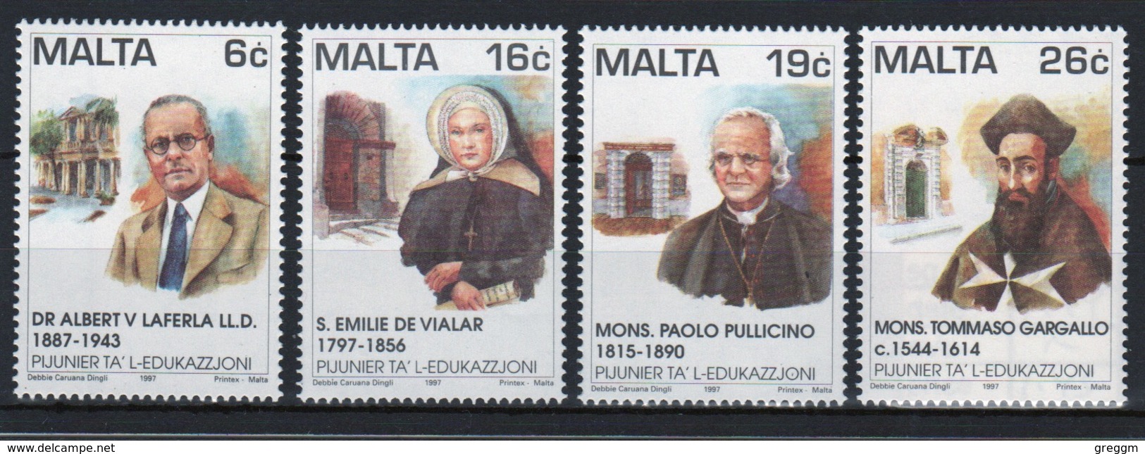 Malta 1997 Set Of Stamps To Celebrate Pioneers Of Education. - Malta