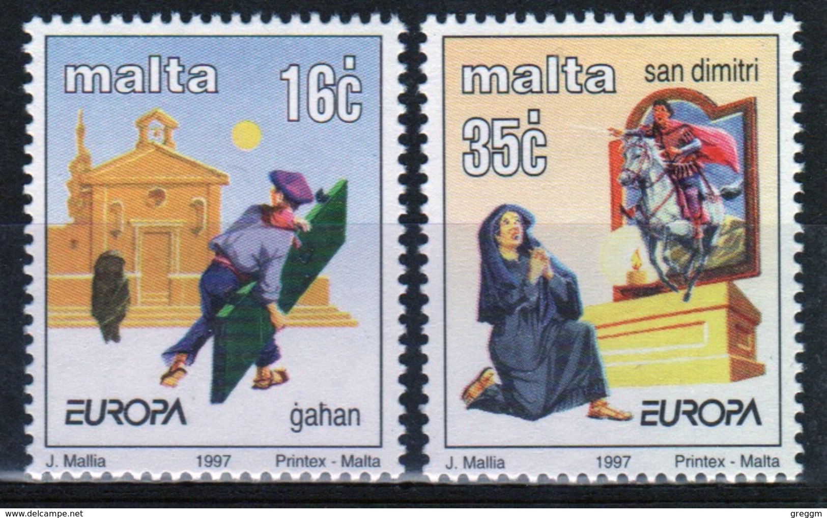 Malta 1997 Set Of Stamps To Celebrate Europa Tales And Legends. - Malta