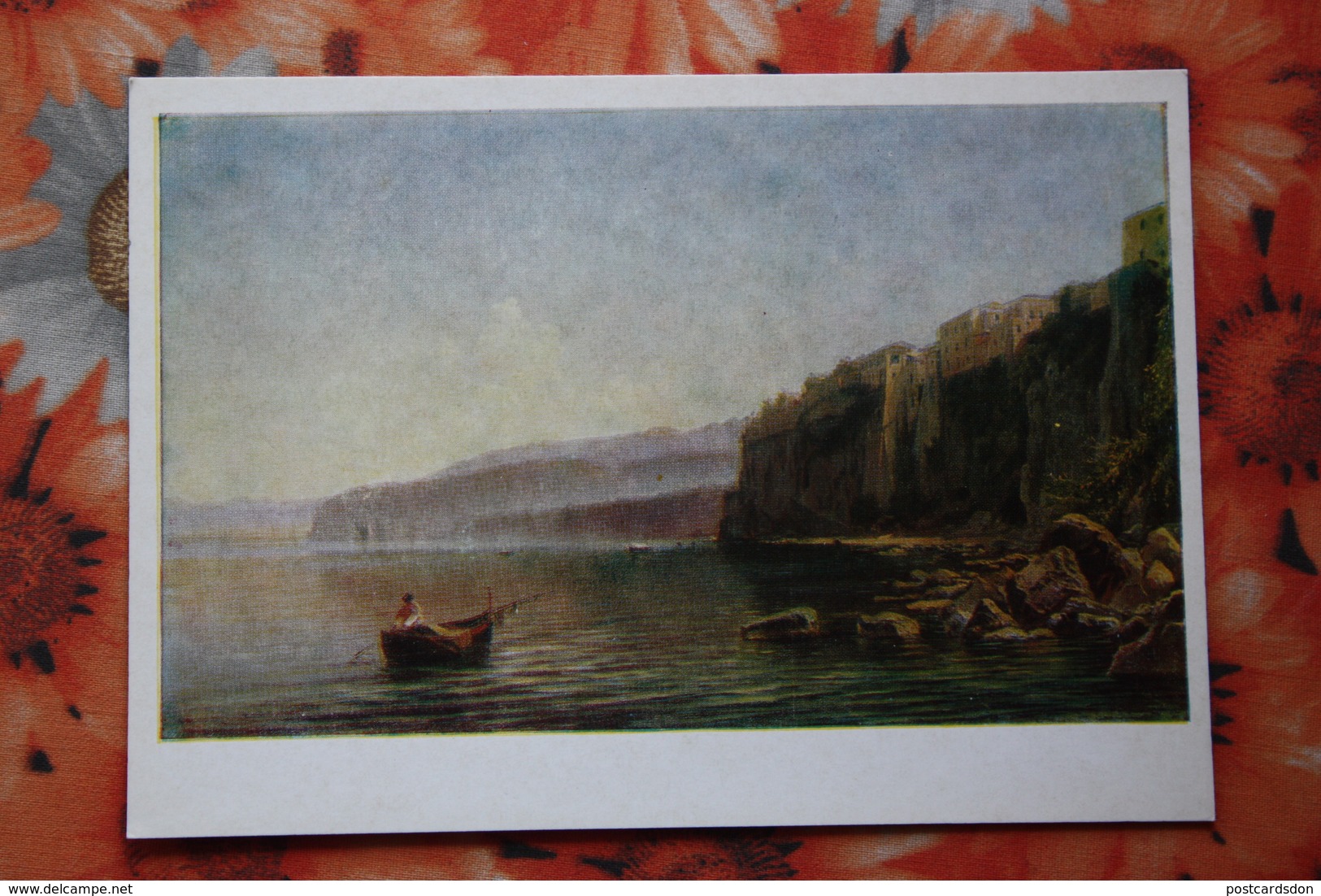 Italy In Art. "Sorrento Near Neapol" By Bogolyubov  - Old Russian  Postcard 1980s Rare Postcard - Altri & Non Classificati